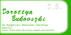 dorottya bukovszki business card